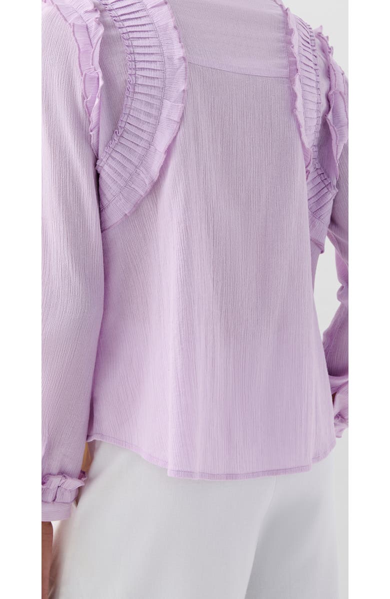 Scalpers Pleats Frill Shirt, Alternate, color, Lilac