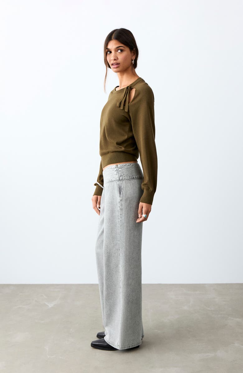 MANGO TEEN Low Rise Wide Leg Jeans, Alternate, color, 