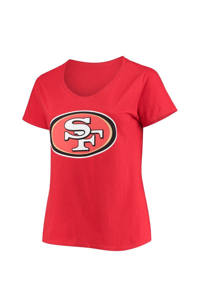 FANATICS Women's Nick Bosa Scarlet San Francisco 49ers Plus Size Fair Catch Name & Number V-Neck T-Shirt, Alternate, color, 