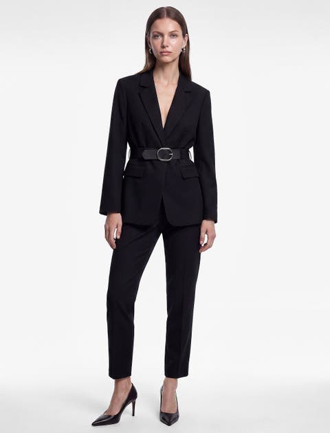 Slim Fit Tailored Trousers with Pockets
