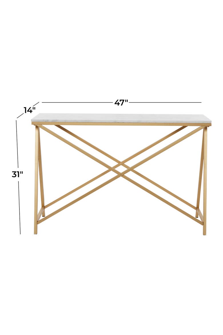 White Contemporary Console Table, Alternate, color, WHITE