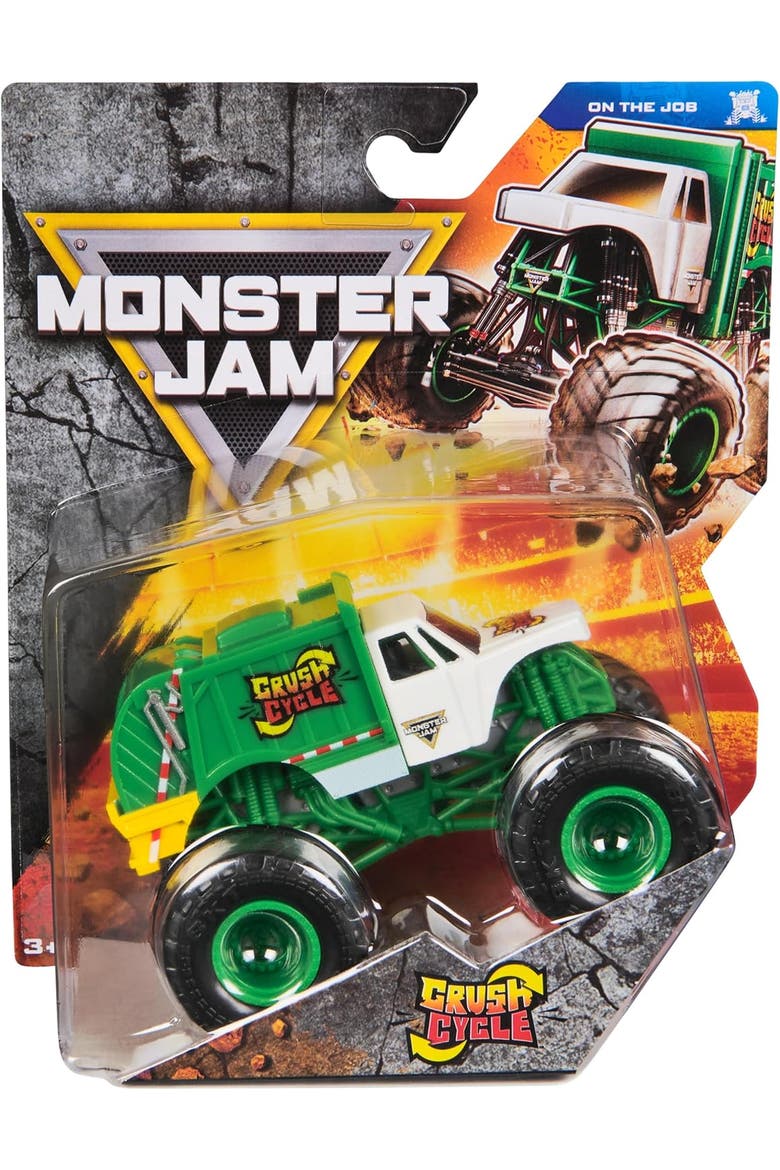 Mini Crush Cycle Die Cast Vehicle, Main, color, green