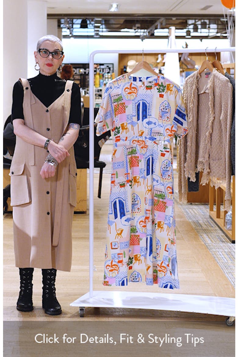 Perle Print Cutout Midi Dress video