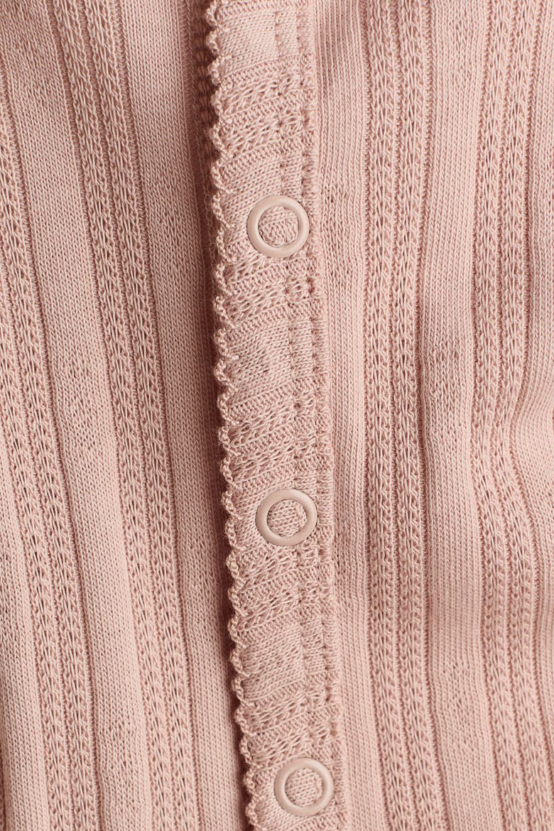 Cotton Pointelle Jumpsuit, Alternate, color, Light dusty pink