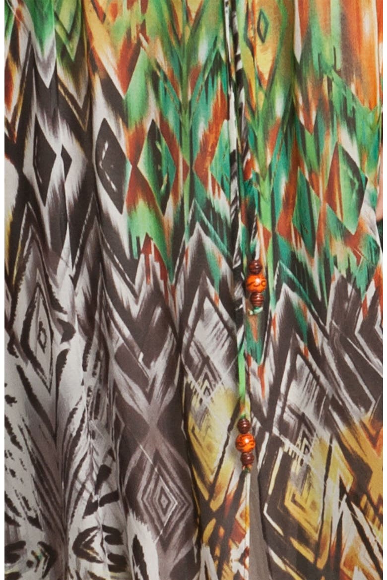 Print Maxi Dress, Alternate, color, EMERALD MULTI