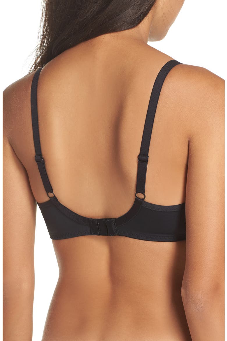 Underwire Smoothing T-Shirt Bra, Alternate, color, BLACK