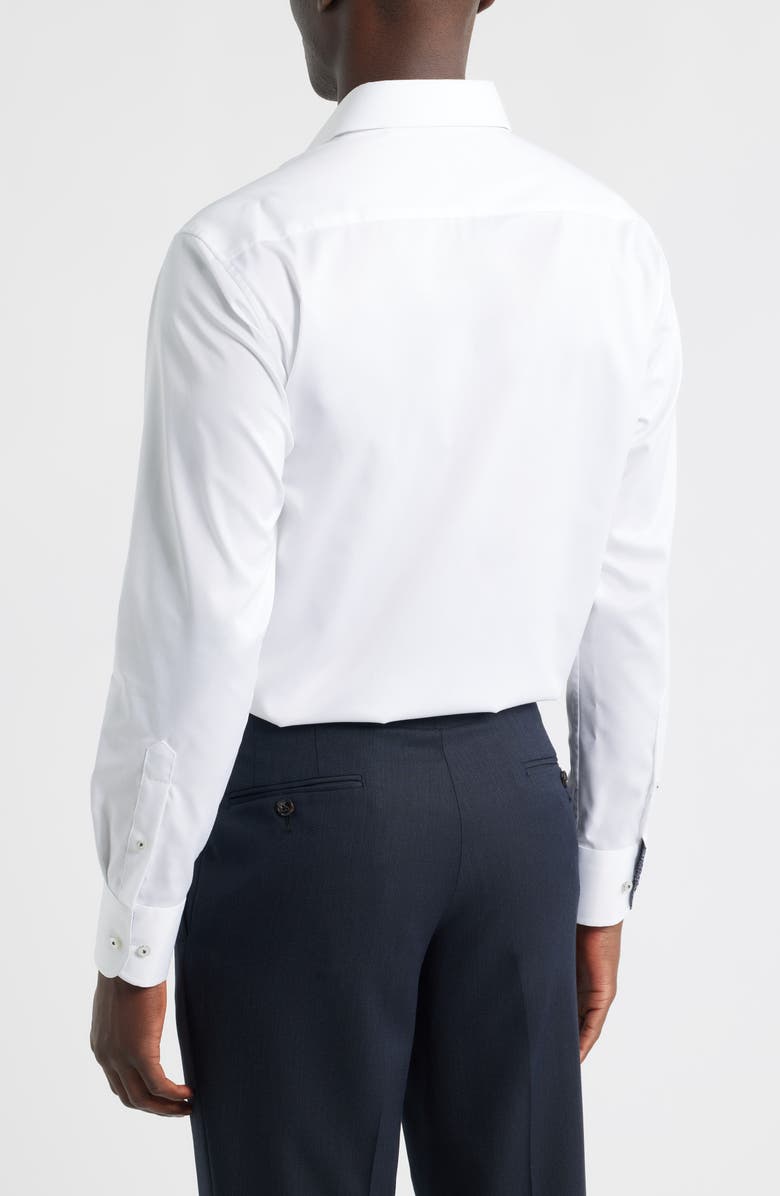 1863 by Eterna Modern Fit White Cotton Twill Dress Shirt, Alternate, color, White