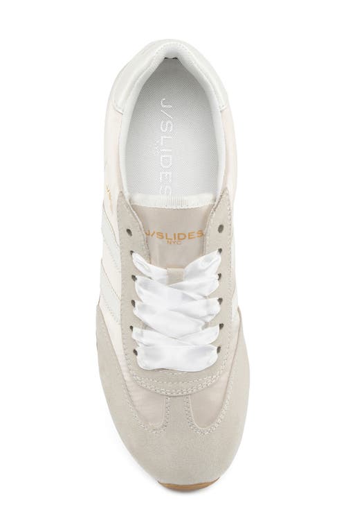 Jslides Low Top Sneaker In White/silver