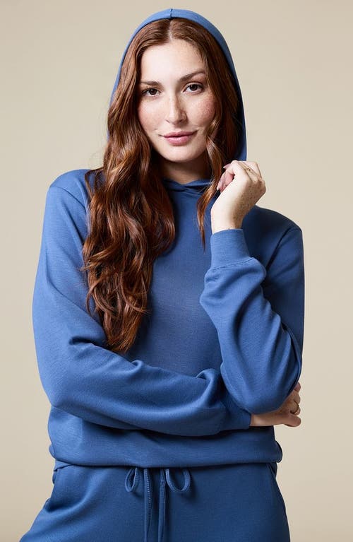 Softies Athleisure Puredream Long Sleeve Hoodie Jogger Set In Indigo