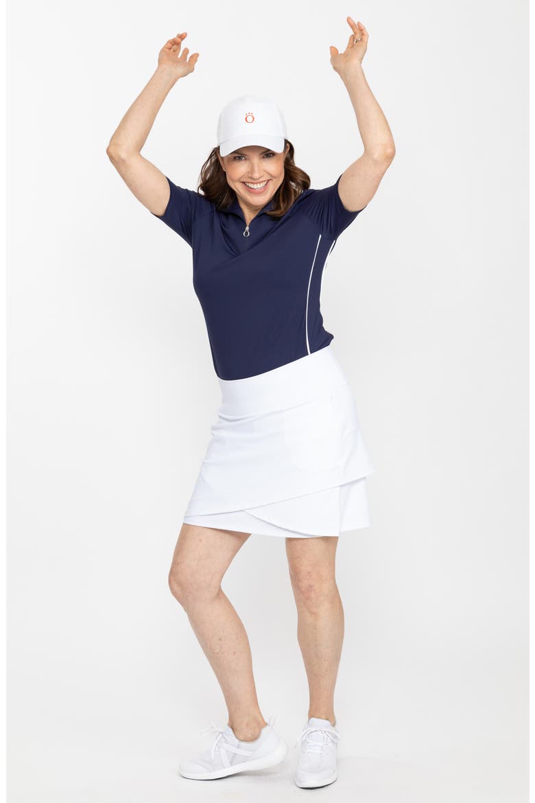 Keep It Covered Short Sleeve Golf Top, Alternate, color, NAVY