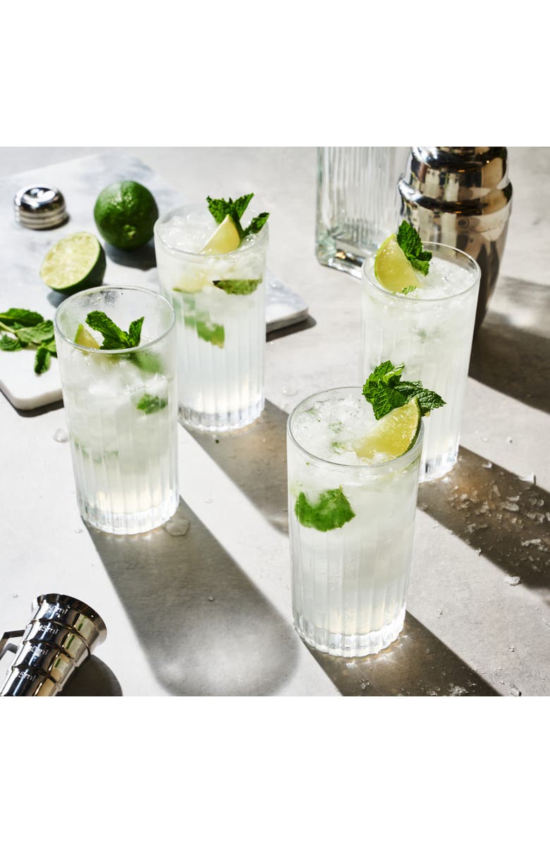 Viski Reserve Milo Crystal Highball Glasses Set of 4, Alternate, color, Clear