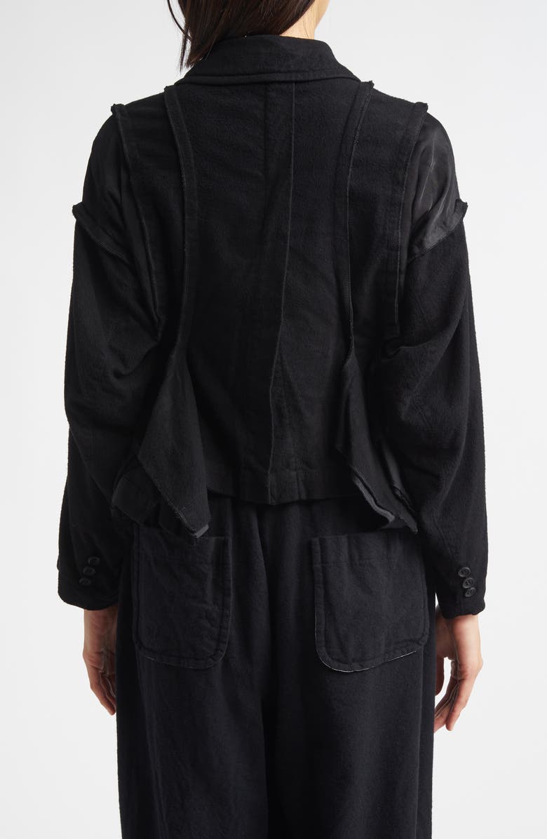 Tao Comme des Garçons Deconstructed Garment Dyed Jacket, Alternate, color, Black