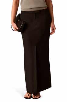 Extended Tab Maxi Skirt