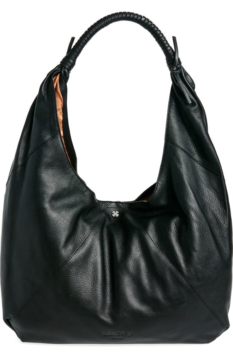 Lucky Brand Evlie Leather Hobo Bag, Main, color,