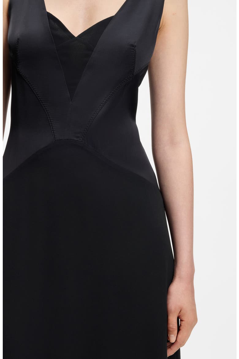 Depalma Topstitched A-Line Slipdress, Alternate, color, DEEPEST MIDNIGHT