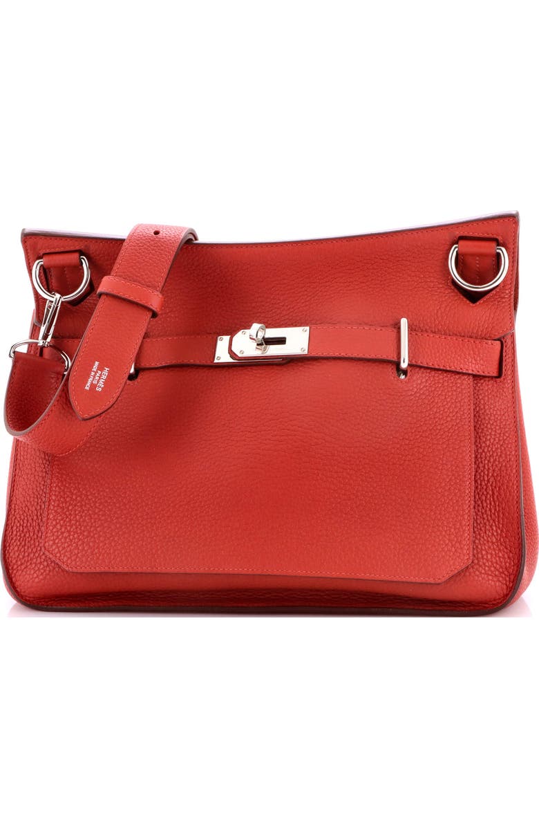 Pre-Owned Hermes Jypsiere Bag Clemence 34, Main, color, Brique