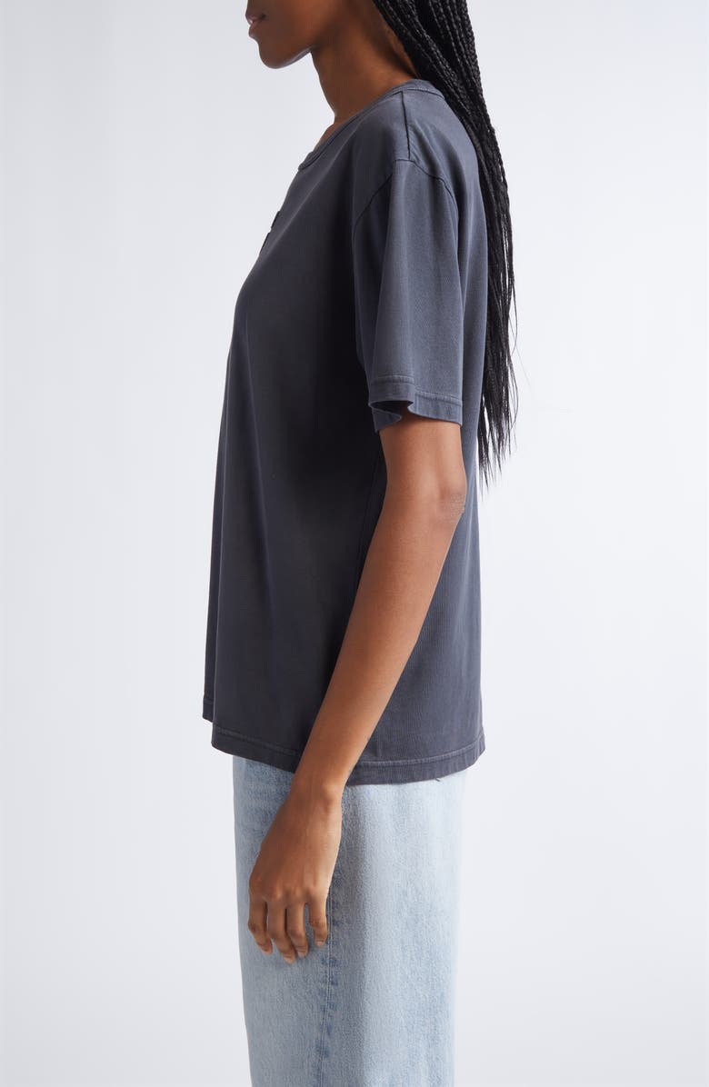 Alexander Wang Hotfix Logo Washed T-Shirt, Alternate, color, Washed Black