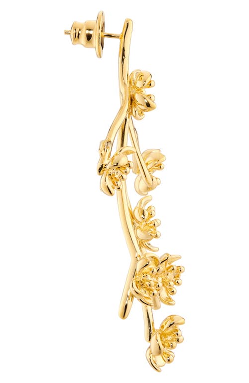 Oscar De La Renta Cherry Blossom Branch Earring