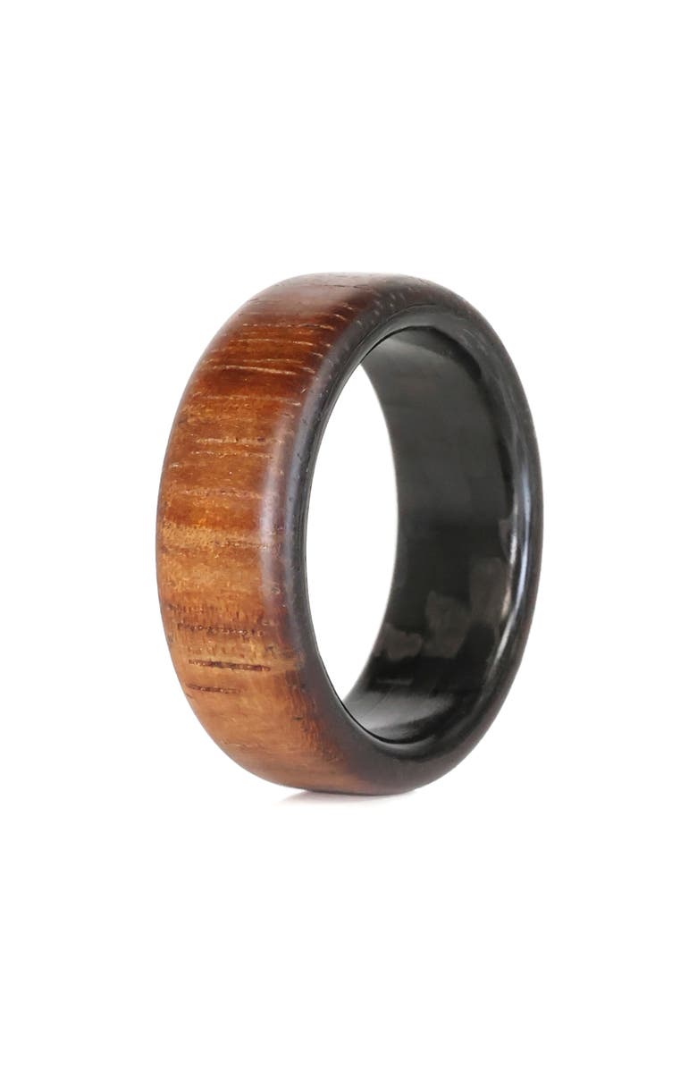 Element Ring Co. Koa Wood & Carbon Fiber Ring, Main, color,