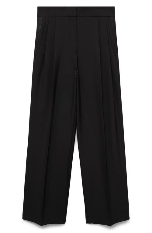 Shop Mango Straight Leg Suit Pants In Black