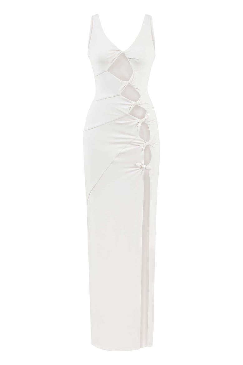 Sara Dress - Elegant Cut-Out Maxi | Event Wear, Main, color, Off-White