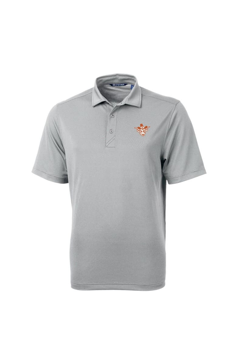 Cutter & Buck Men's Cutter & Buck Gray Texas Longhorns Big & Tall Virtue Eco Pique Recycled DryTec Polo, Alternate, color, 