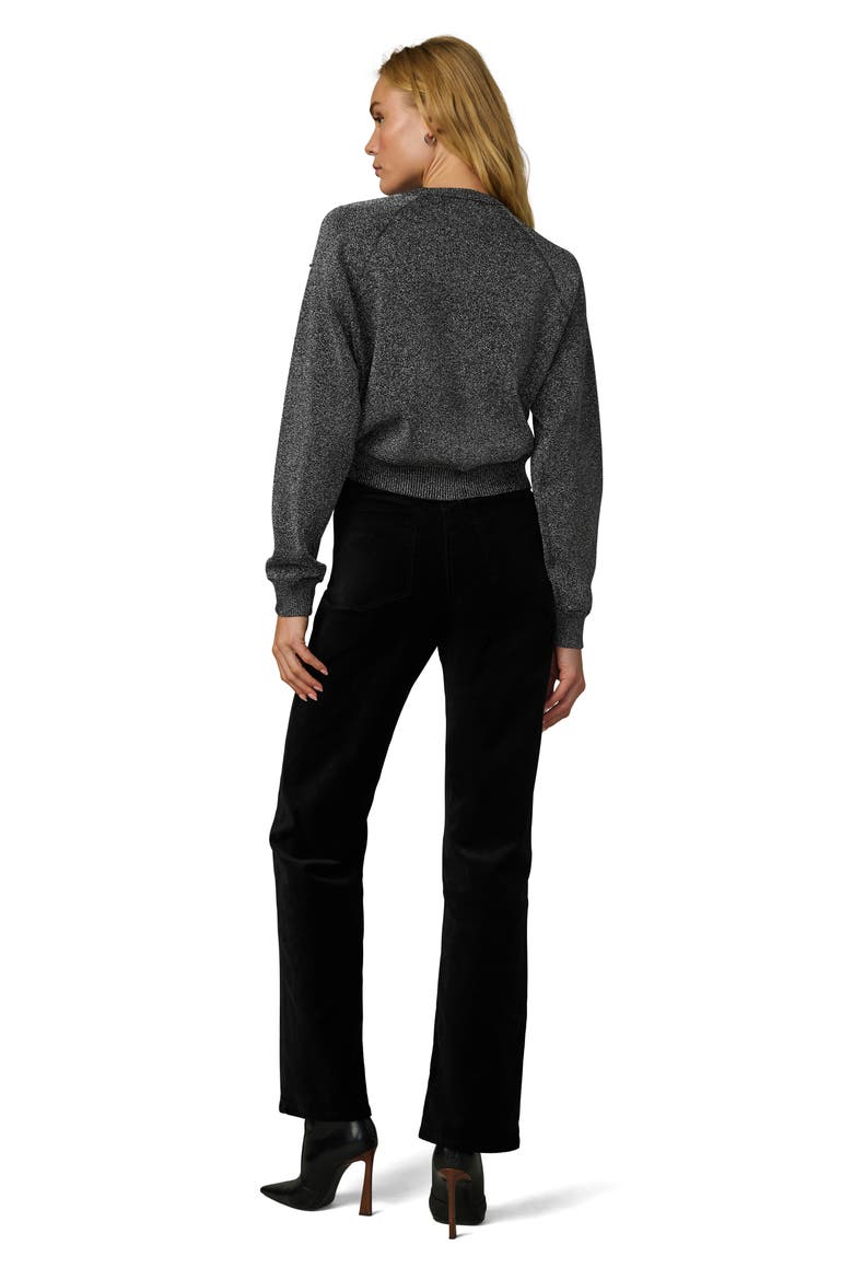The Taylor Metallic Raglan Sweater, Alternate, color, SILVER BLACK METAL