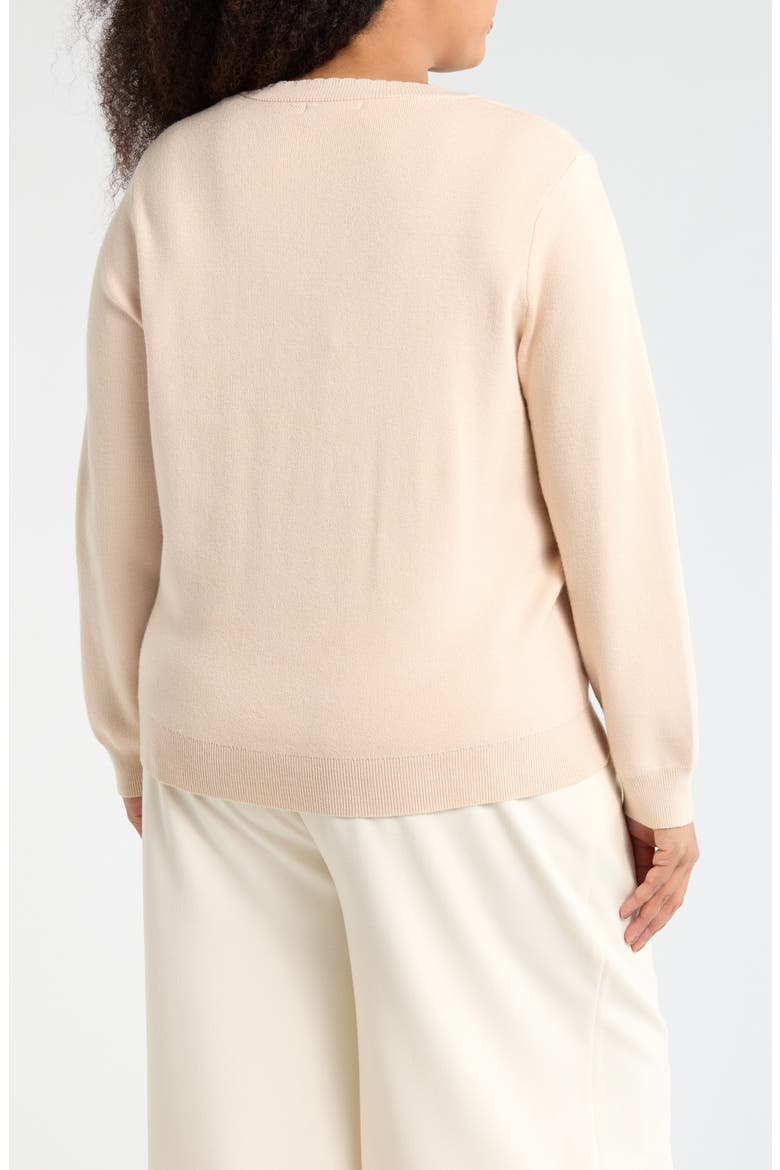 Floral Embroidered Button Front Cardigan, Alternate, color, NATURAL