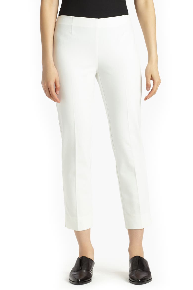 Lexington Stretch Cotton Crop Pants, Main, color, WHITE
