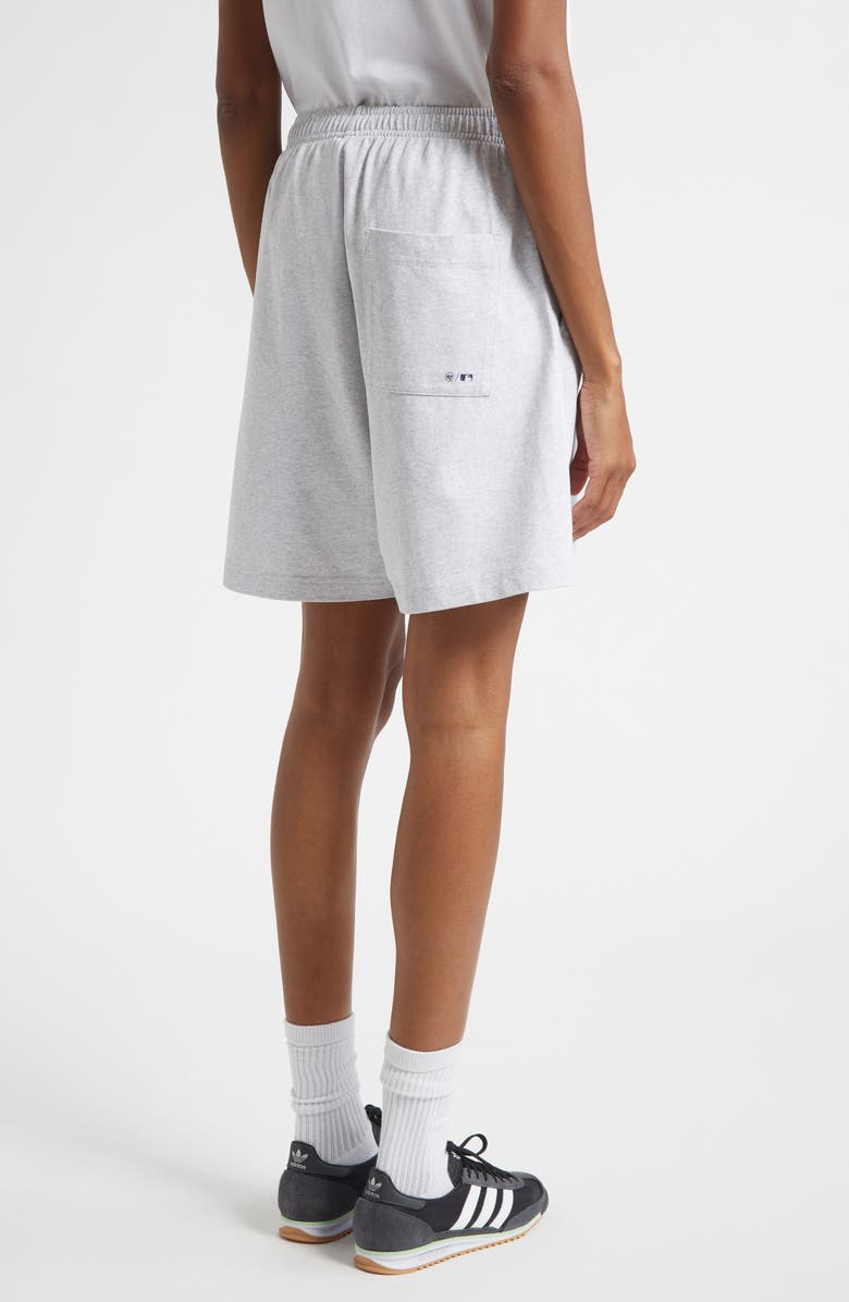 Sporty & Rich x '47 MLB New York Yankees Ivy Cotton Gym Shorts, Alternate, color, Heather Gray