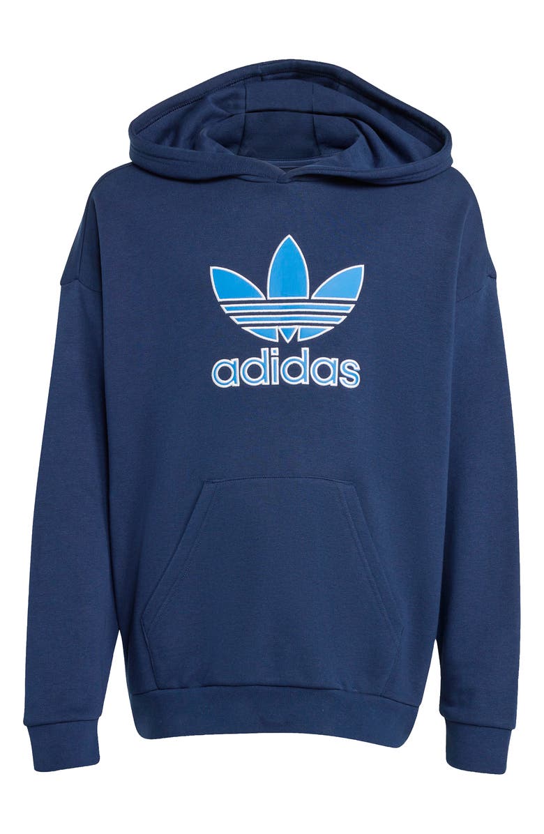 adidas Originals Kids' Trefoil Hoodie, Main, color, Night Indigo