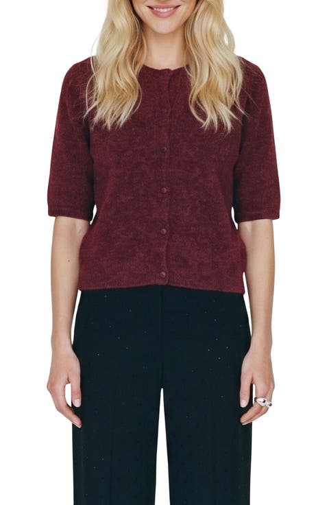 Short Sleeve Button Cardigan