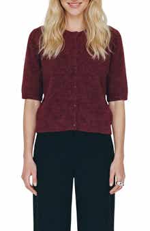 Short Sleeve Button Cardigan