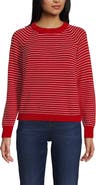 Lands' End Drifter Jacquard Raglan Crew Neck Sweater