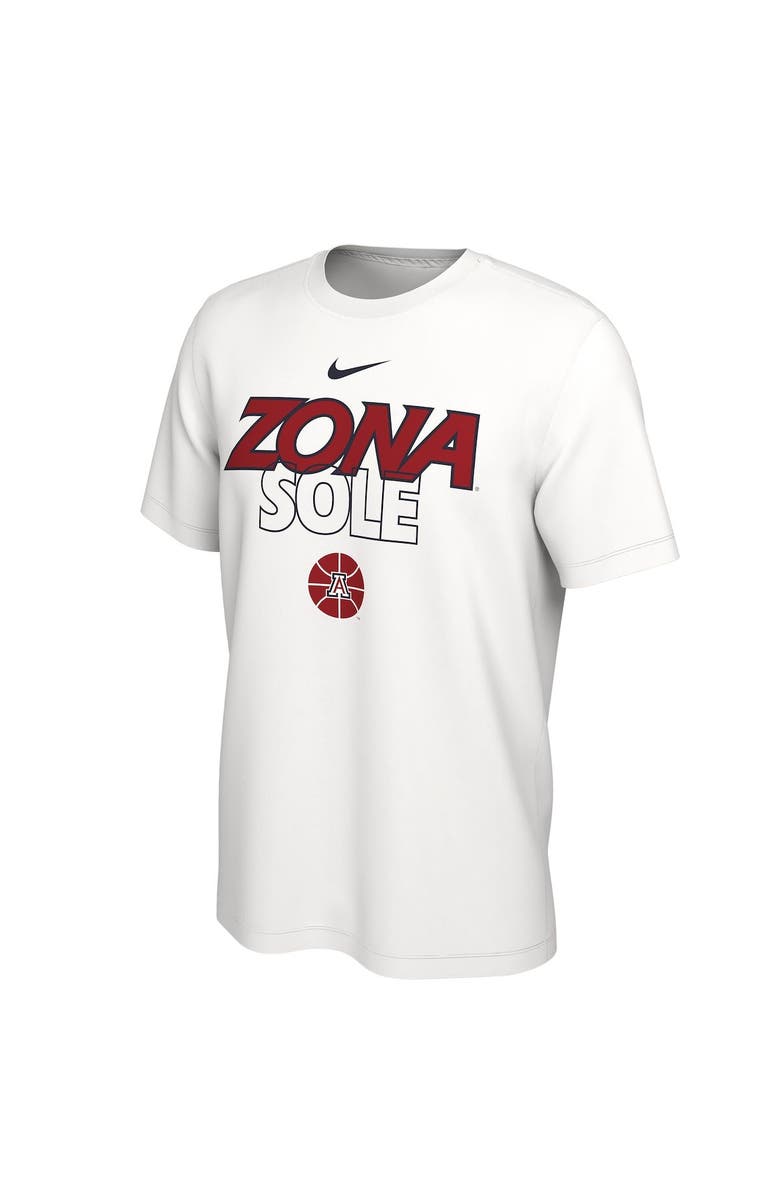 Nike White Arizona Wildcats 2023 On Court Bench T-Shirt, Alternate, color, 