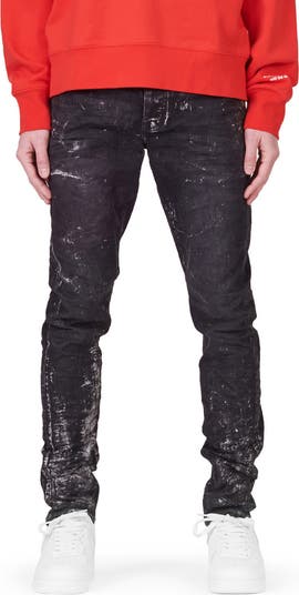 P001 LOW RISE SKINNY PANT - Stretch Leather Galaxy Blue main image 1