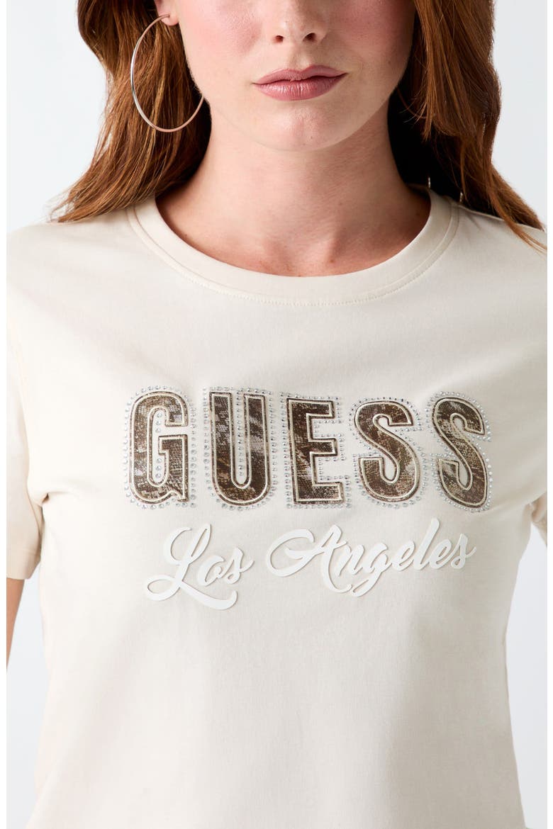 Snake Script Rhinestone Graphic T-shirt, Alternate, color, G012-OPEN
