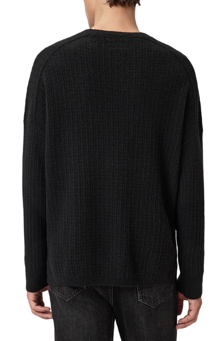 AllSaints Jakob Wool & Alpaca Blend Sweater, Alternate, color, Black