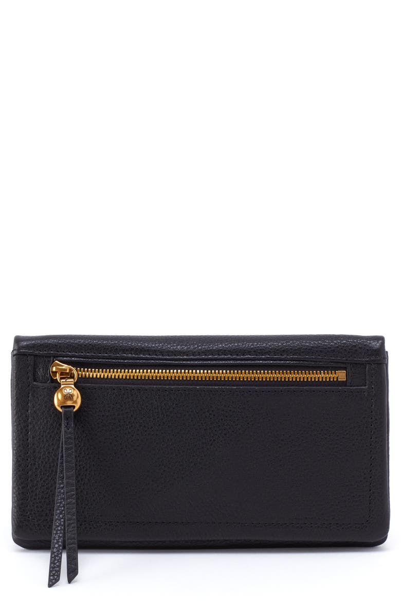 HOBO Lumen Leather Bifold Wallet, Main, color, Black