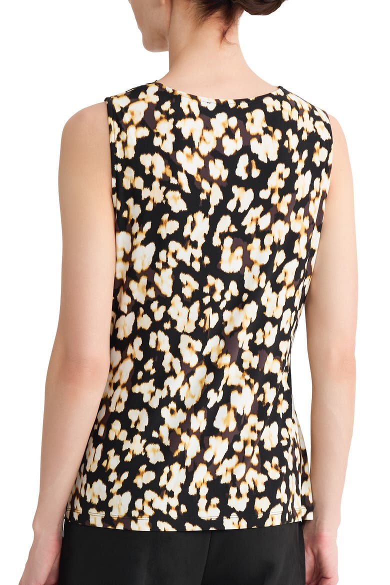 Drape Front Sleeveless Top, Alternate, color, RICH CHOCOLATE MULTI