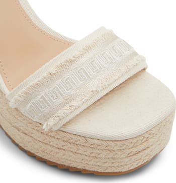 Aberitram Ankle Strap Espadrille Platform Wedge Sandal