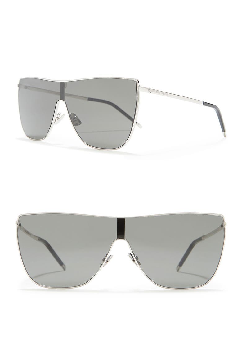 Shield 99mm Sunglasses, Main, color, SILVER SILVER GREY