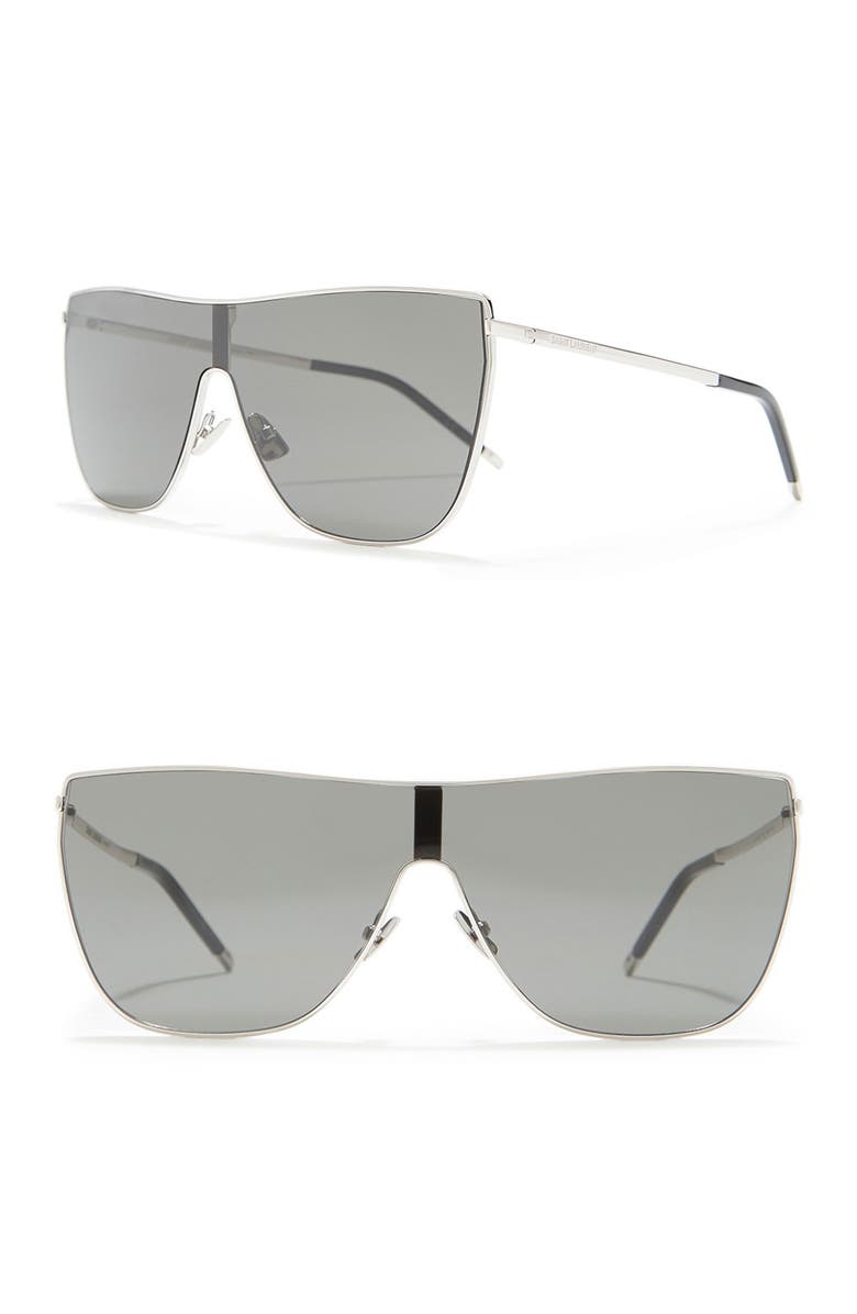 Saint Laurent Shield 99mm Sunglasses, Main, color, 