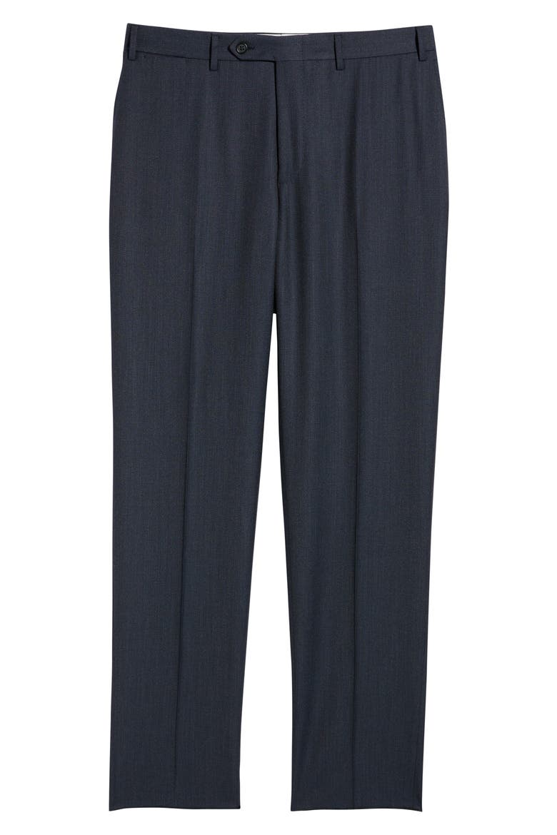 Siena Regular Fit Super 130s Wool Solid Dress Pants, Alternate, color, NAVY