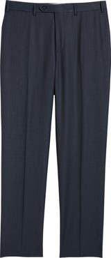 Canali Siena Regular Fit Super 130s Wool Solid Dress Pants