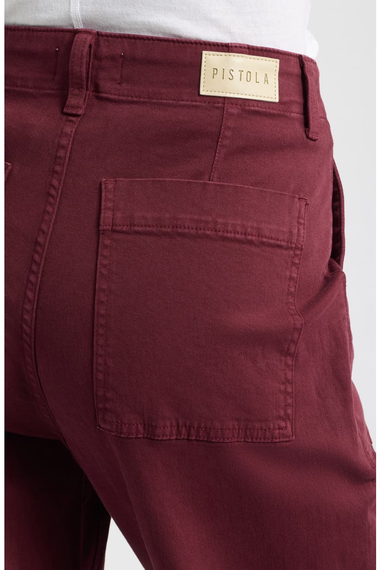 Nicole Stretch Cotton Wide Leg Pants, Alternate, color, CABERNET