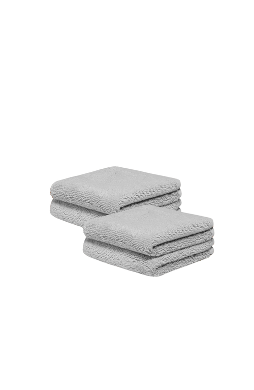 Italic Serene Ultraplush Collection Bath Essentials- Washcloths 4 Pack In Gray