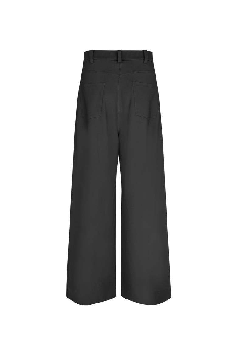 Mapylvire Wide Leg Tailored Pants, Alternate, color, Black