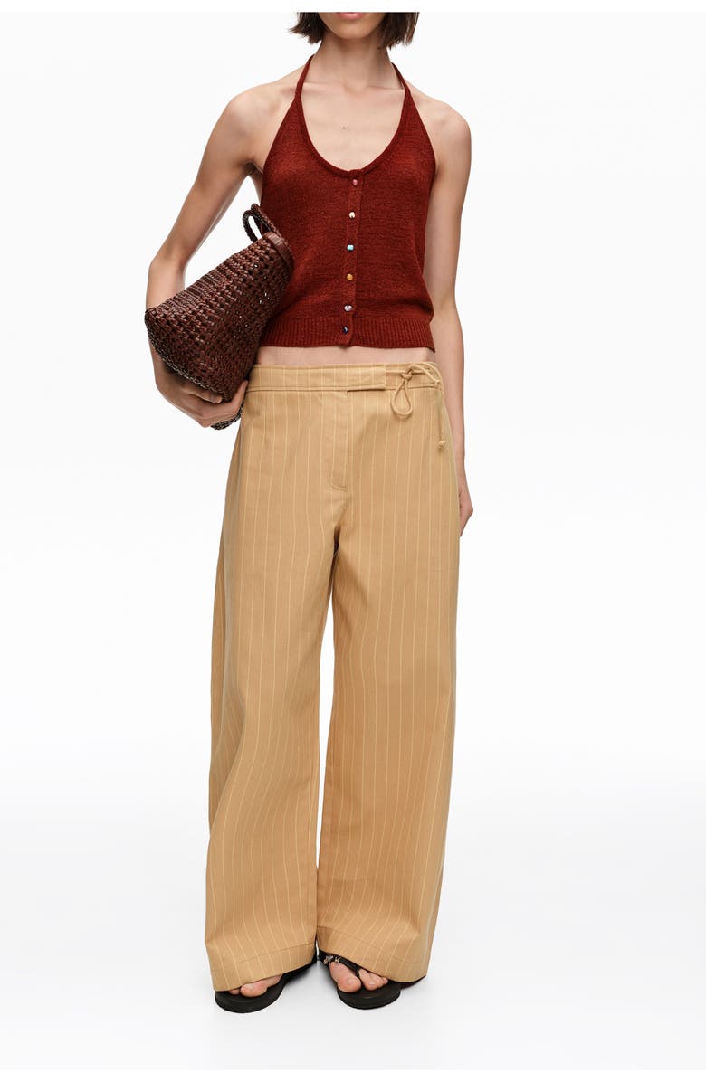 Bimba y Lola Barrel-Leg Wrap Trousers, Alternate, color, Ochre