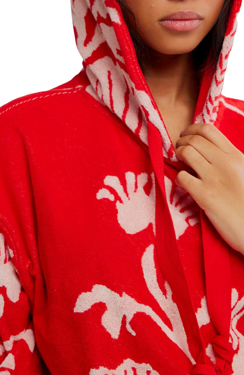 Free People Shell Bay Hoodie, Alternate, color, Cherry Combo
